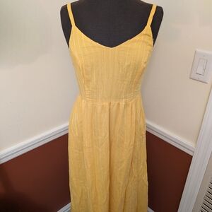 Old Navy Yellow Sleeveless Maxi Sundress for Weddings